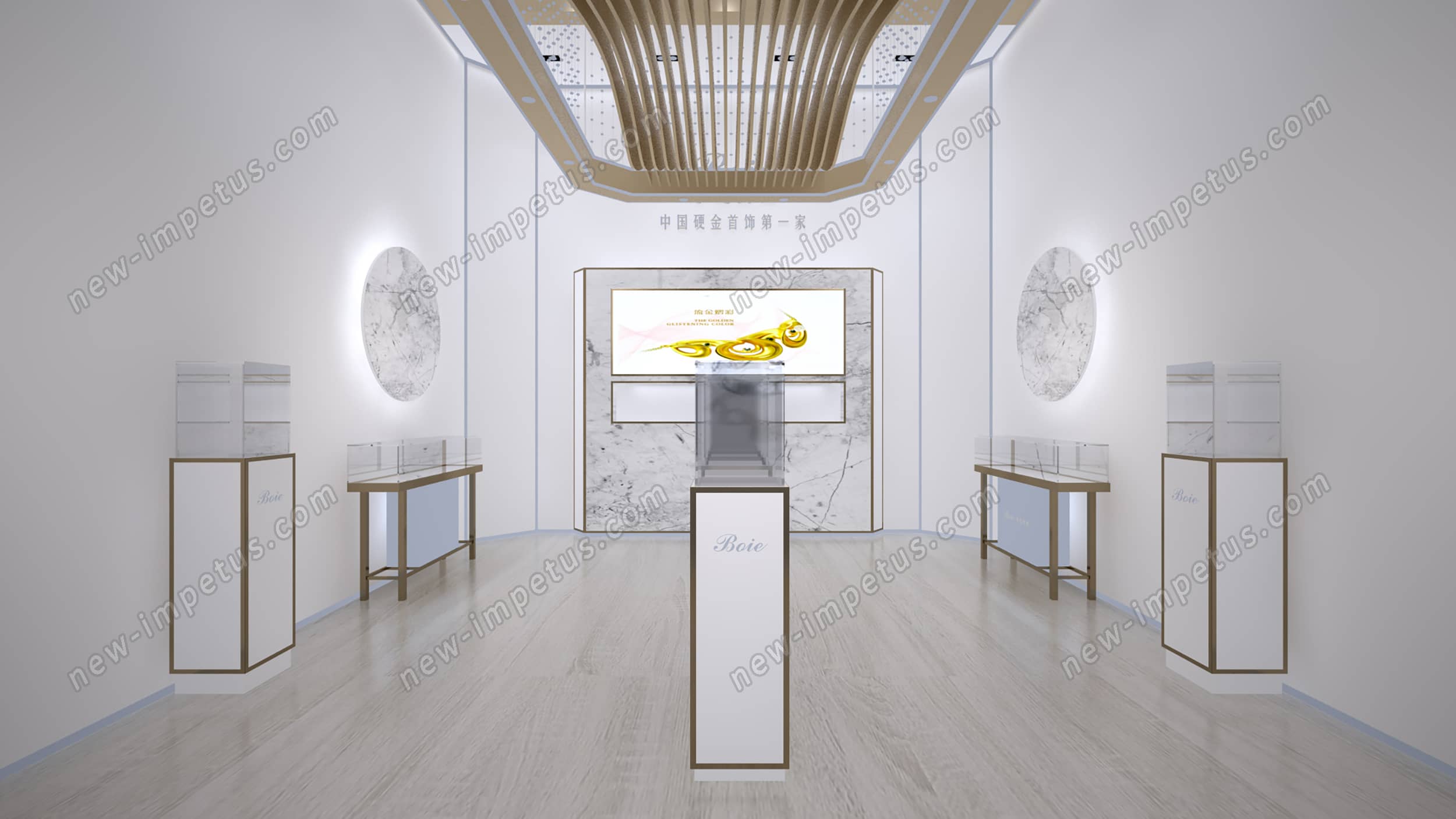 深圳珠寶展博藝黃金展臺設計搭建(圖7)