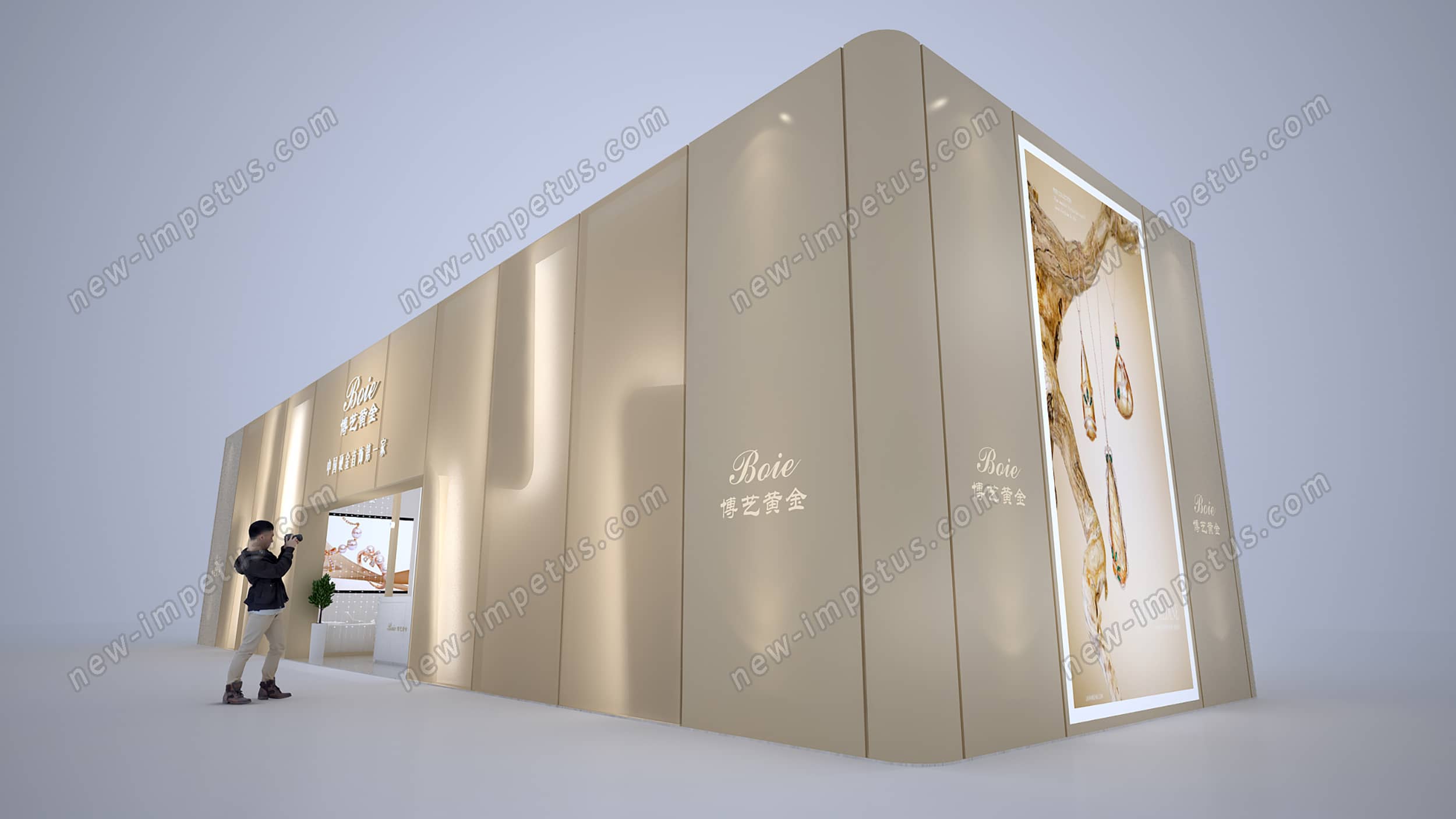 深圳珠寶展博藝黃金展臺設計搭建(圖3)