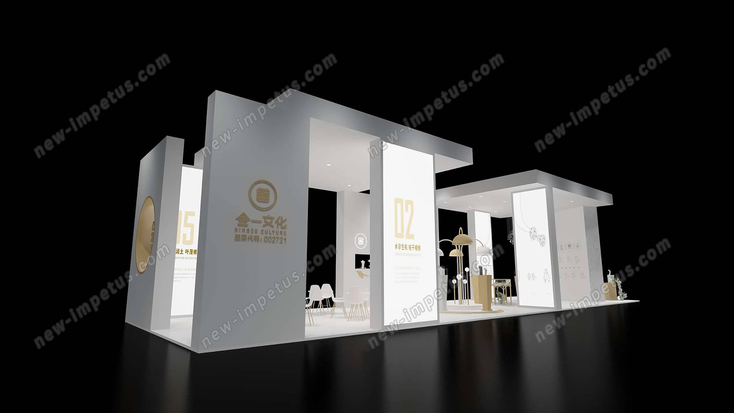 深圳珠寶展金一文化展臺設(shè)計搭建(圖2)