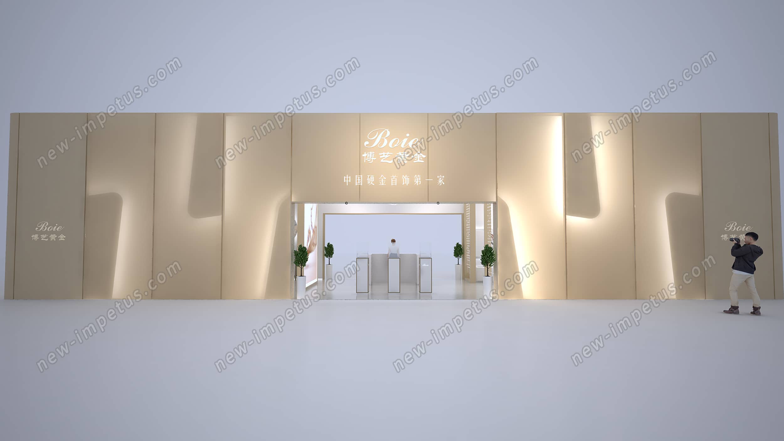 深圳珠寶展博藝黃金展臺設計搭建(圖6)