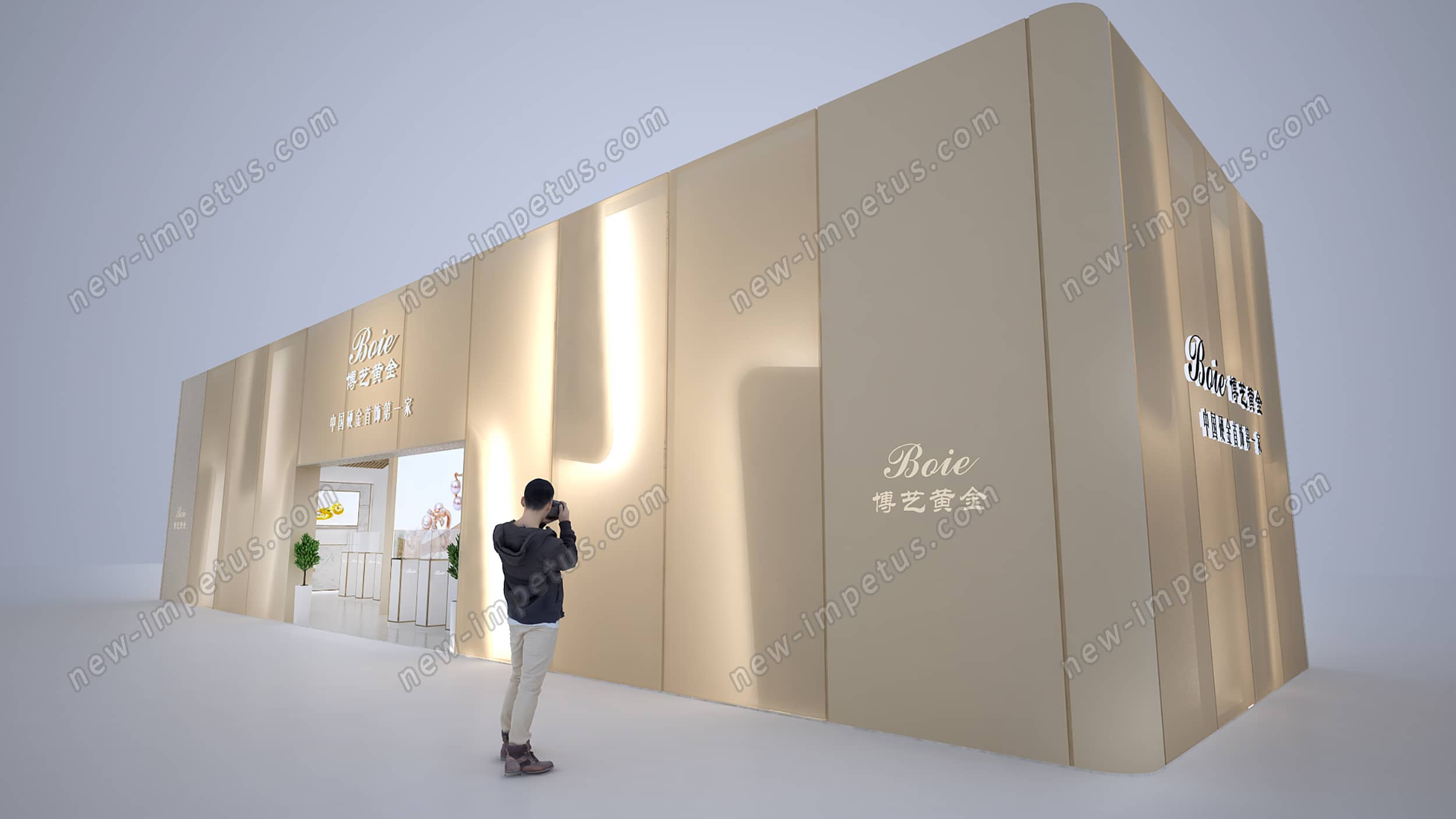 深圳珠寶展博藝黃金展臺設計搭建(圖4)