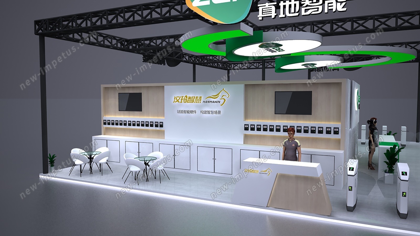 安防展-深圳真地展臺設計搭建(圖2)