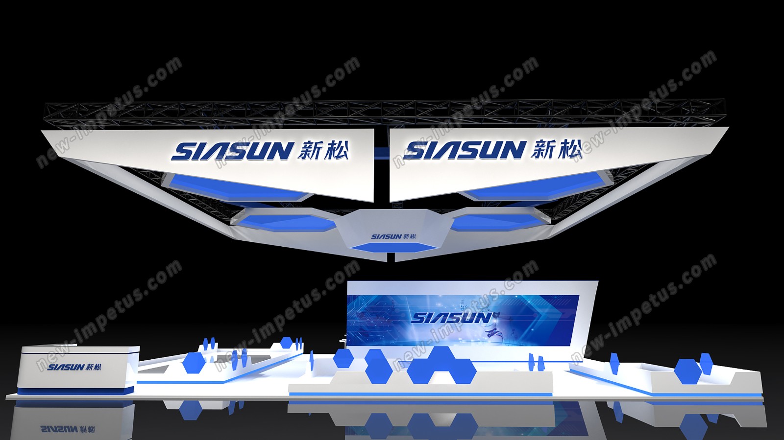 新松機(jī)器人展臺(tái)設(shè)計(jì)搭建(圖2)