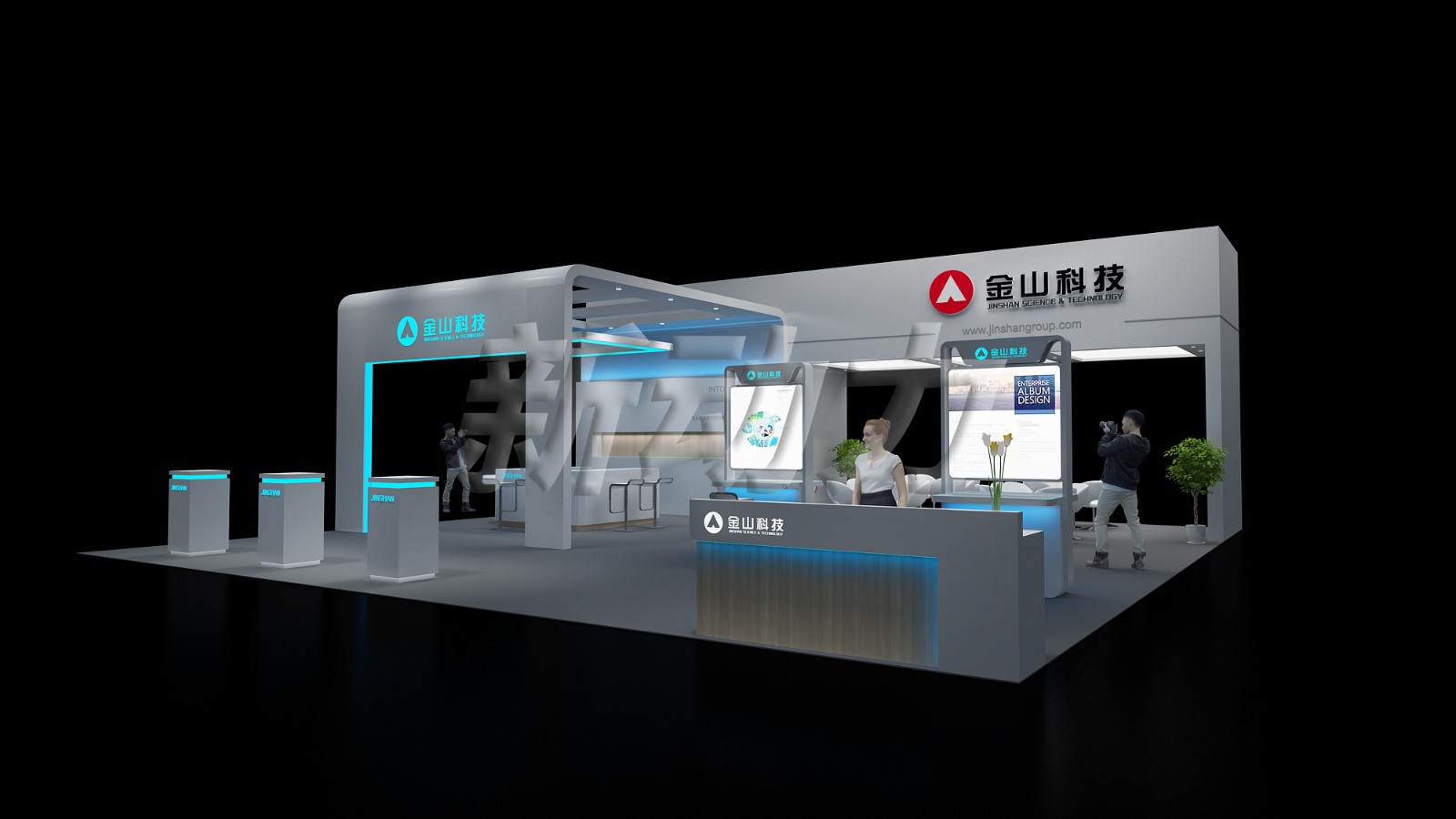 金山科技展臺(tái)設(shè)計(jì)搭建(圖3)