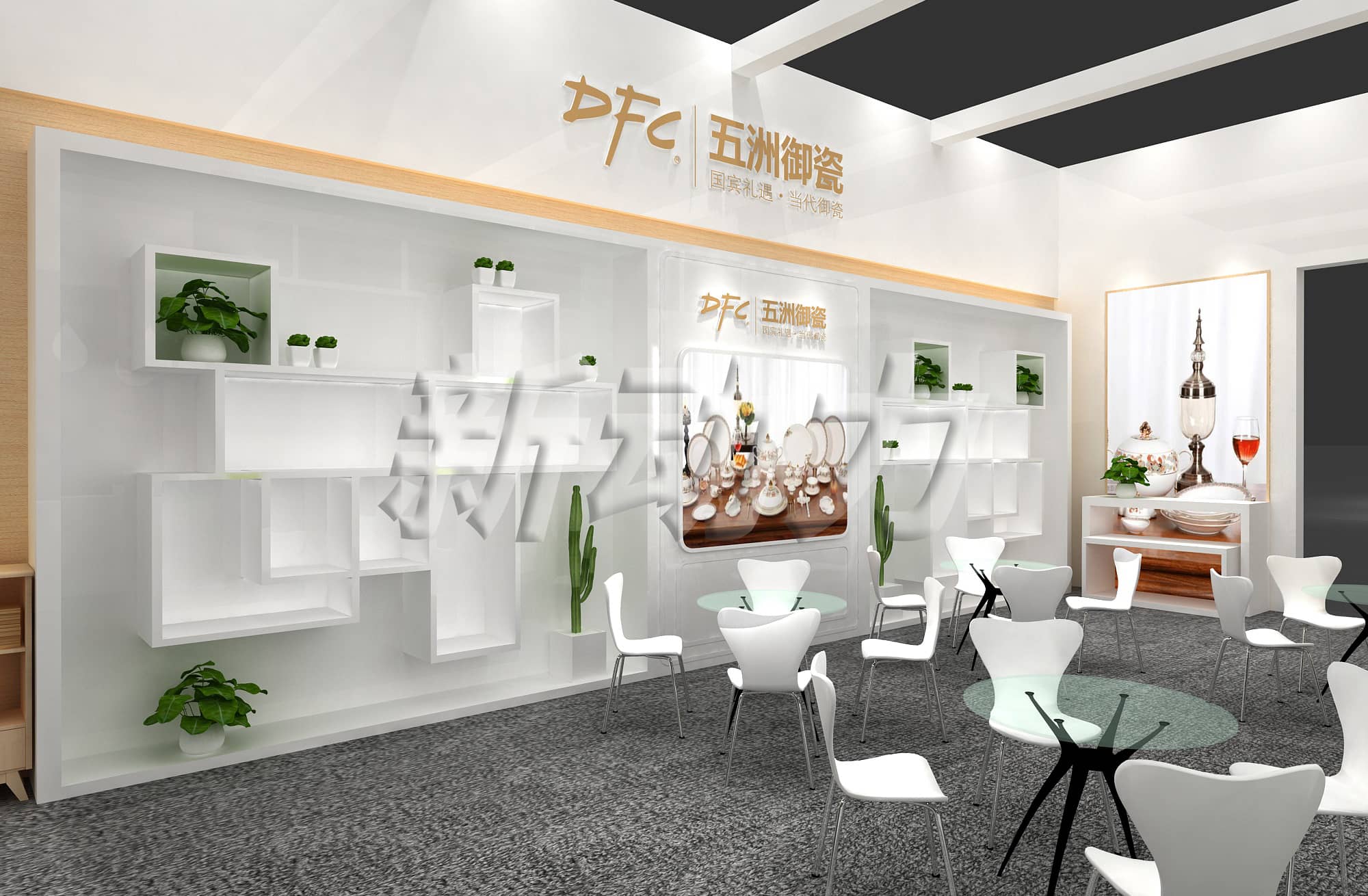 五洲陶瓷展臺設(shè)計搭建(圖4)