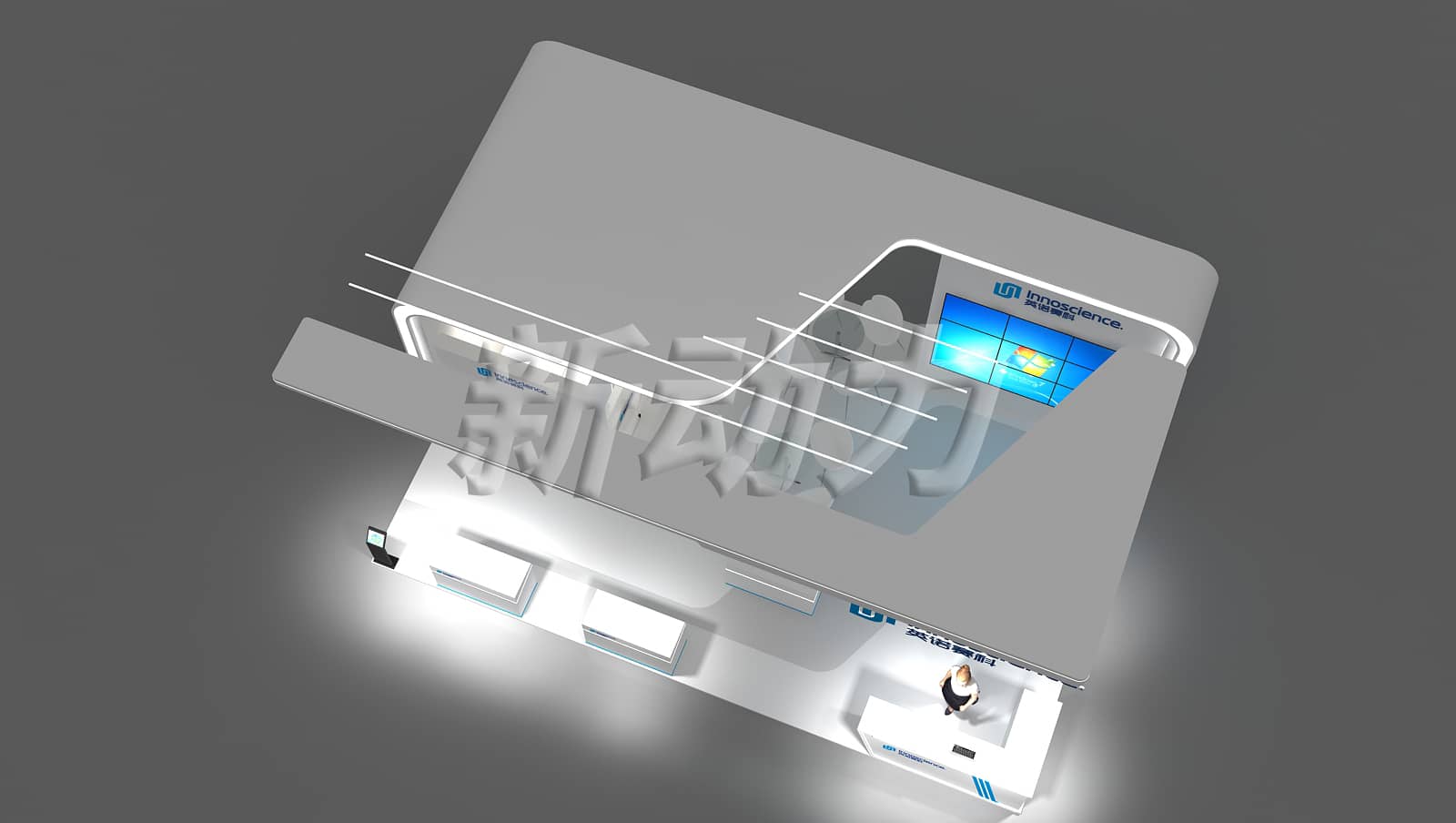 英諾賽科半導(dǎo)體展展位設(shè)計(jì)搭建(圖2)