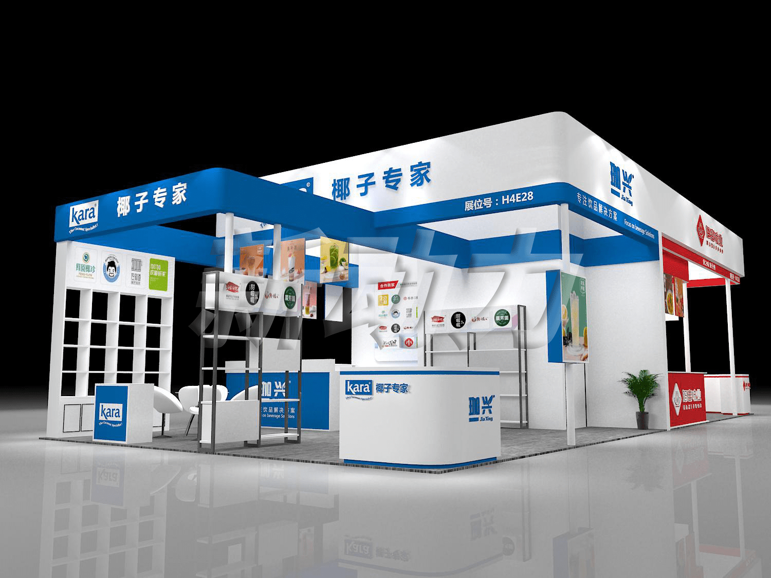 珈興食品展展位設(shè)計搭建(圖1)