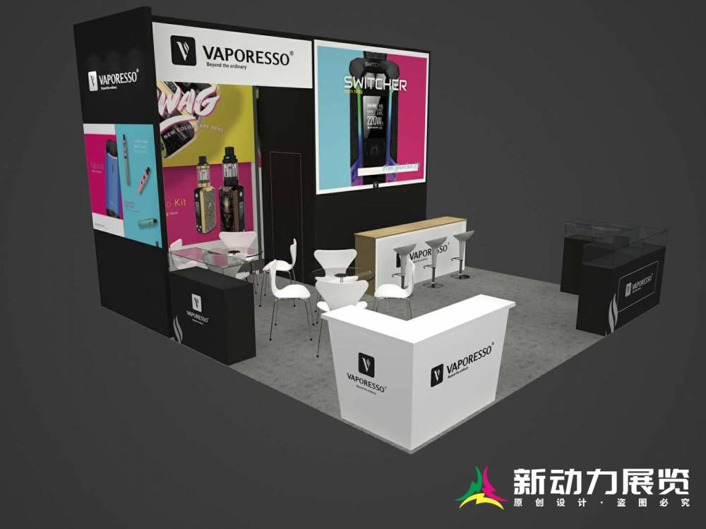 德國斯圖加特電子煙展（The Hall of Vape）麥克韋爾展臺搭建設(shè)計(jì)(圖2)
