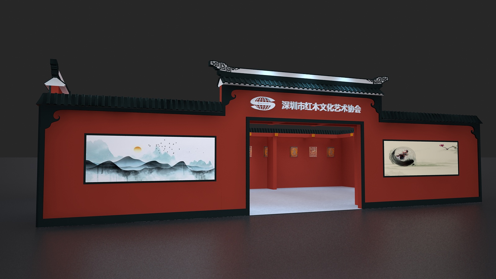 北京紅木展展臺(tái)設(shè)計(jì)制作搭建-深圳紅木文化藝術(shù)協(xié)會(huì)(圖2)