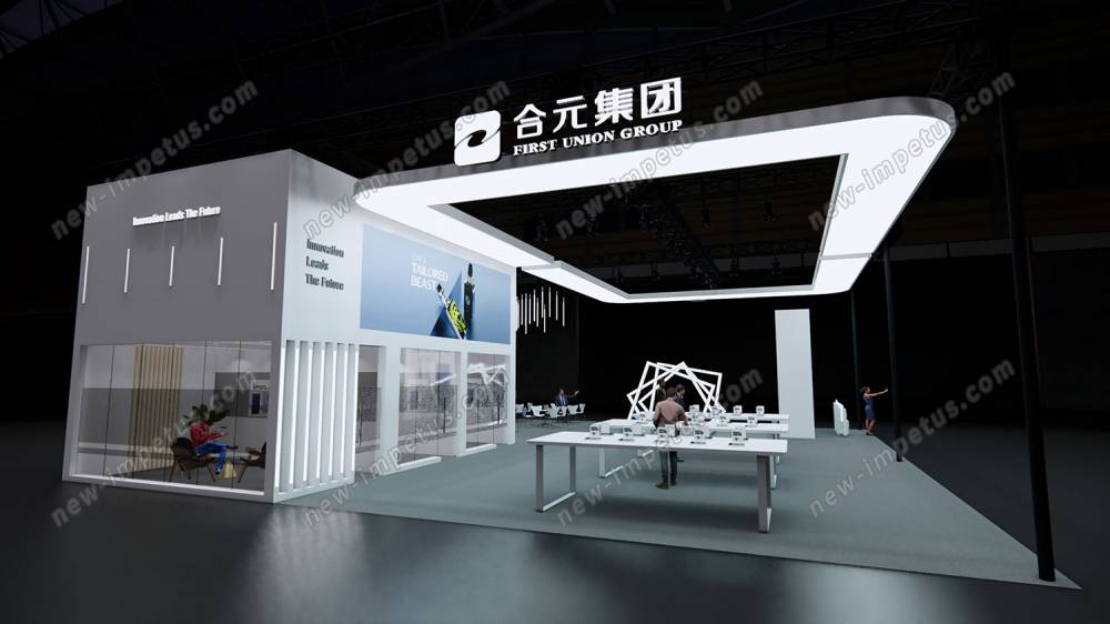 展會用展臺_這些展臺設計搭建材料具有質輕、耐腐蝕、強度高、色彩和成型好等特點,故(圖1)