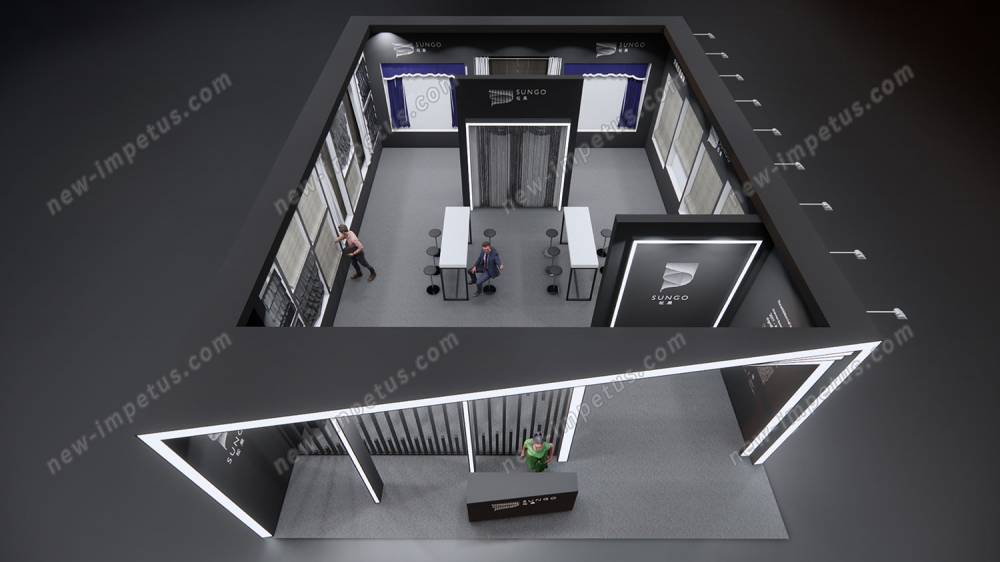 特裝展臺(tái)搭建過(guò)程_在小展位照明設(shè)計(jì)的初期,展覽公司就要找到專(zhuān)業(yè)的設(shè)計(jì)師來(lái)為整個(gè)展(圖1)