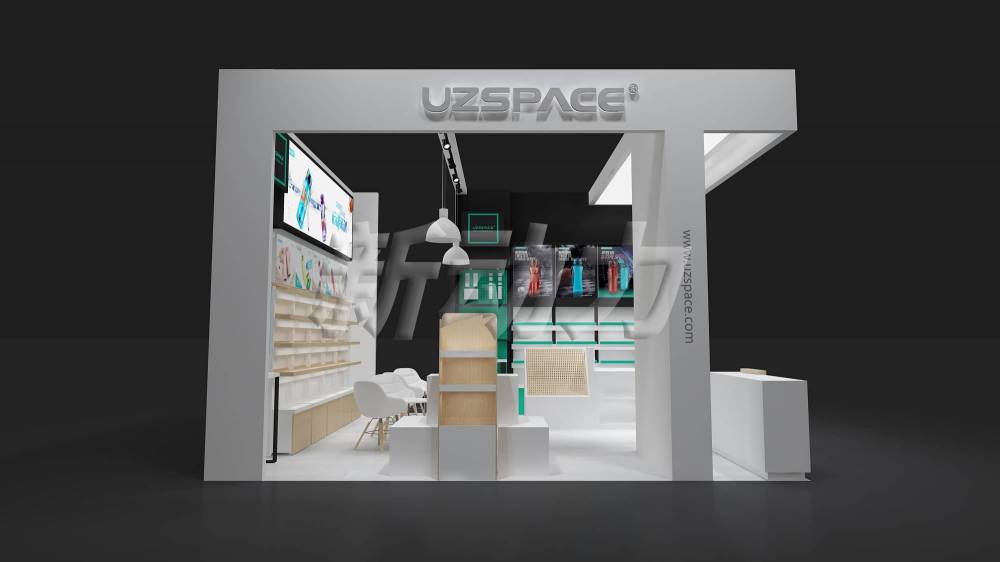 ?？谡古_設計搭建__展臺搭建方案要契合企業(yè)形象和產(chǎn)品特性,以及展館環(huán)境等多方面因(圖1)